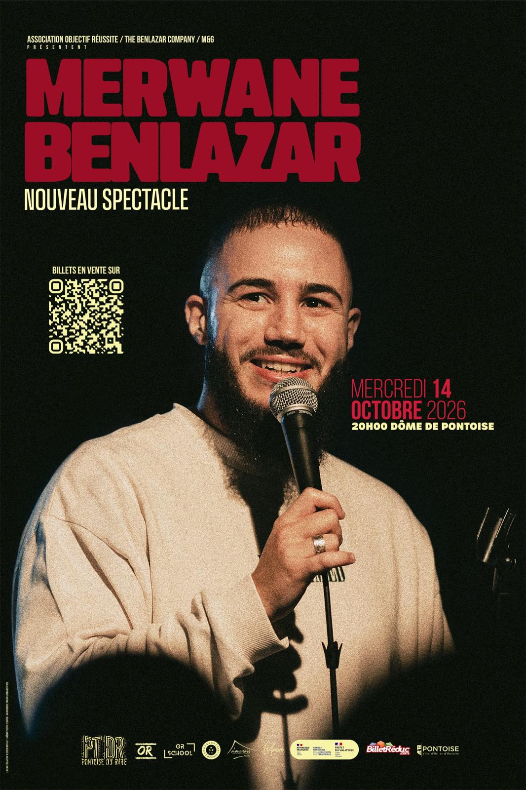Merwane Benlazar à Pontoise du Rire – 14 octobre 2026